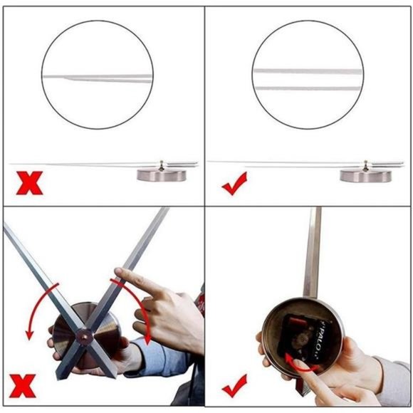 Large 3D Frameless Wall Clock Stickers DIY WallDecoration for LivingRoom Bedroom - Picture 6 of 7